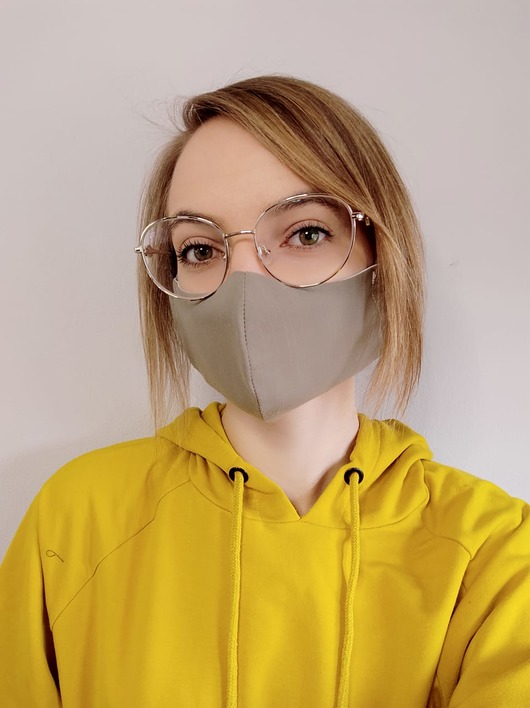 maseczki ochronne Maseczka ochronna trzywarstwowa z filtrem khaki
