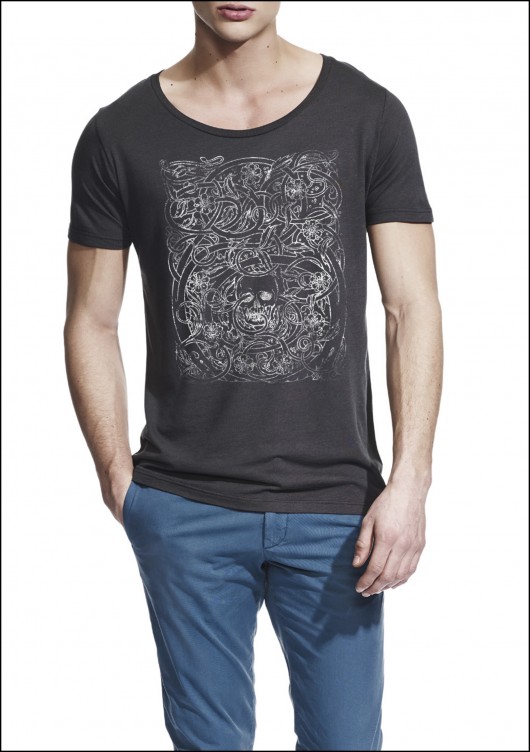 skull ornate (bamboo T-shirt) STUDIO AGAMA