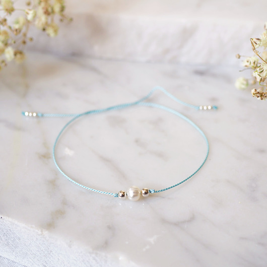 Bransoletka na szczęście z perłą LoveYourself MEIKA PEARLS