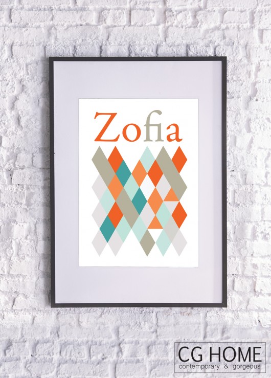 ZOFIA plakat Zosia 30cm x 40cm GRAFIKA Cghome