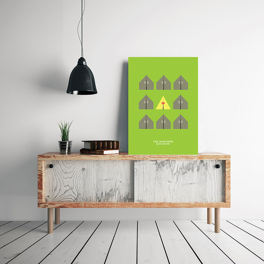Kochankowie z Księżyca - plakat filmowy PLAKATY GEOMETRYCZNE