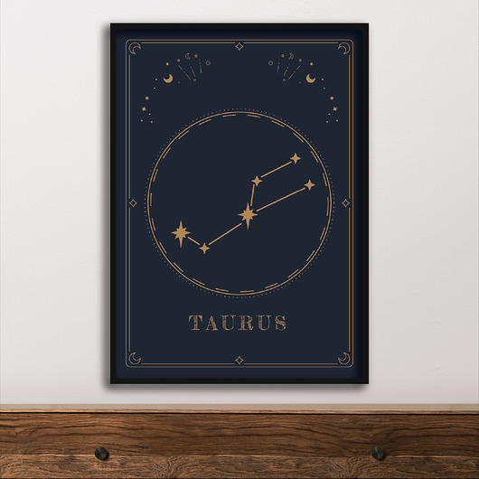 plakaty Plakat Byk/Taurus Znaki Zodiaku Gwiazdozbiór