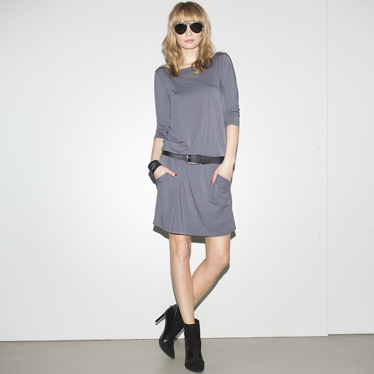 Sukienka casual chic S/S 2016 grafito - granat Candy Floss clothes