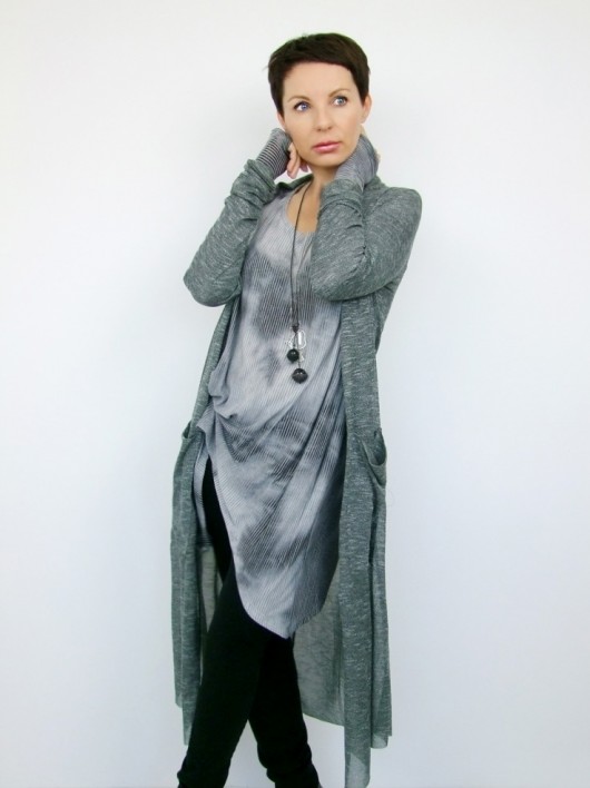 PROMOCJA SWETR MGIEŁKA SZARY by momo momo fashion