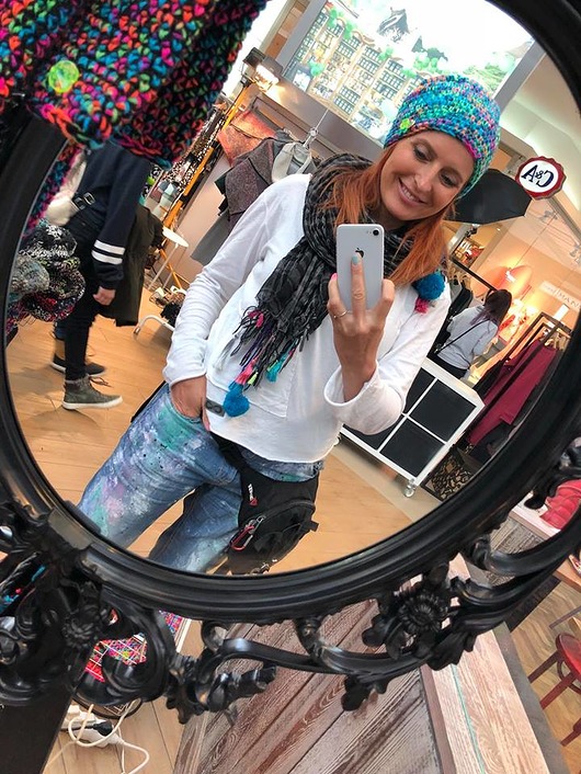 czapki damskie Turkusowy Neon