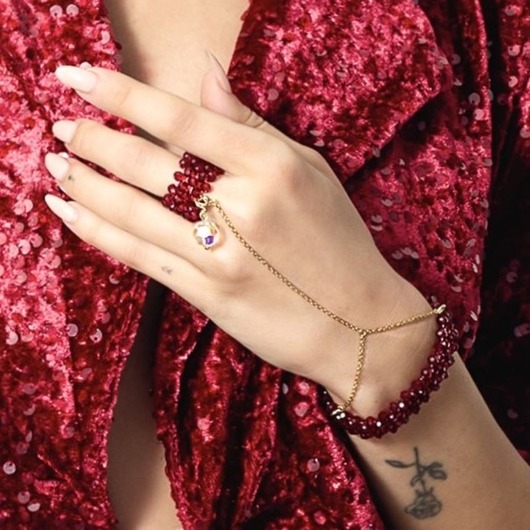 bransoletki złote Bransoletka z pierścionkiem 5-rzędowa Fashion Gloss