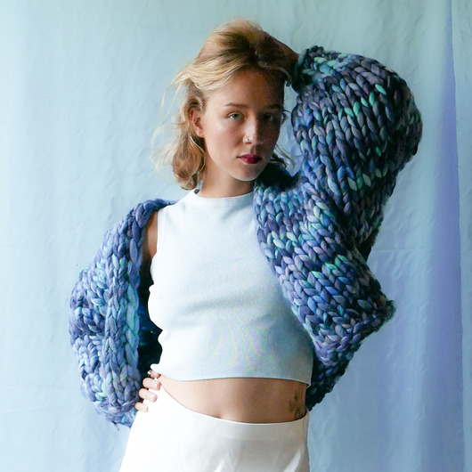 kardigany damskie 100% MERINO KOLOROWY KARDIGAN OVERSIZE