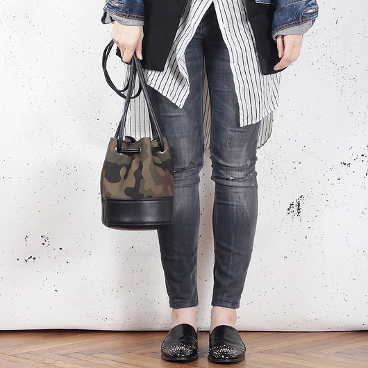Saq bag czarna moro / sakiewka / city bag  hairoo