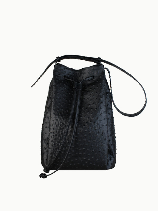 torby XXL "Le sac grande" czarna tłoczona skóra