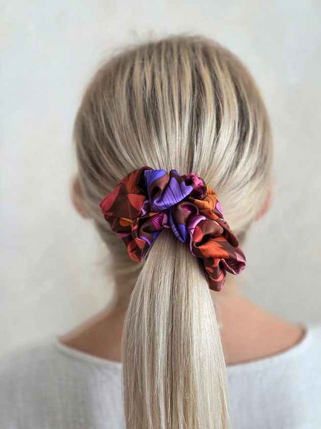 gumki do włosów Gumka jedwabna, scrunchie, wild last summer MAXI