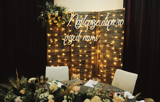 dodatki ślubne Najlepsze dopiero przed nami - napis