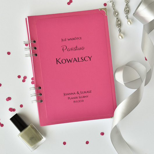 Planer ślubny organizer terminarz planner fuksja Papiernik