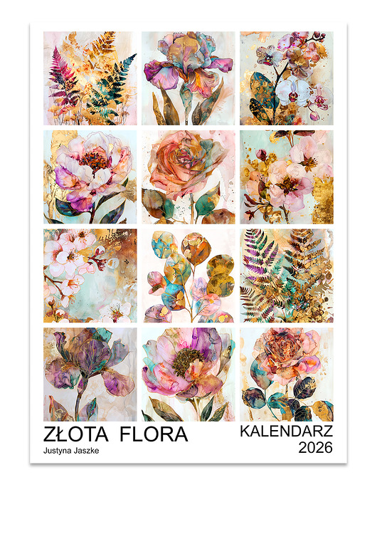 kalendarze i plannery Kalendarz 2026 ZŁOTA FLORA