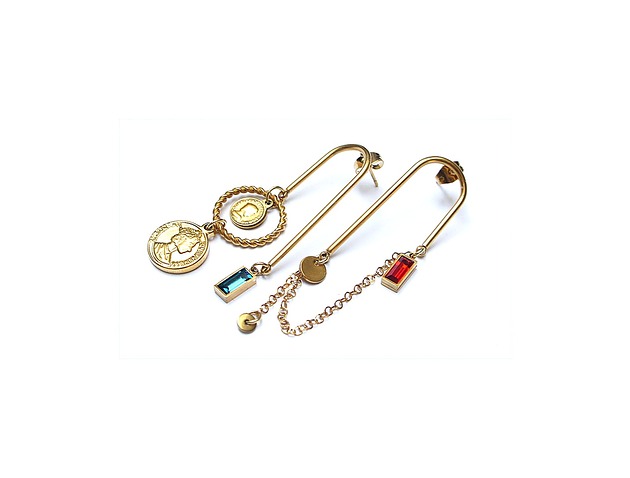 kolczyki pozłacane Kolczyki pozłacane Alloys Collection /Odd/ - Waves vol. 11 /2.10.25/