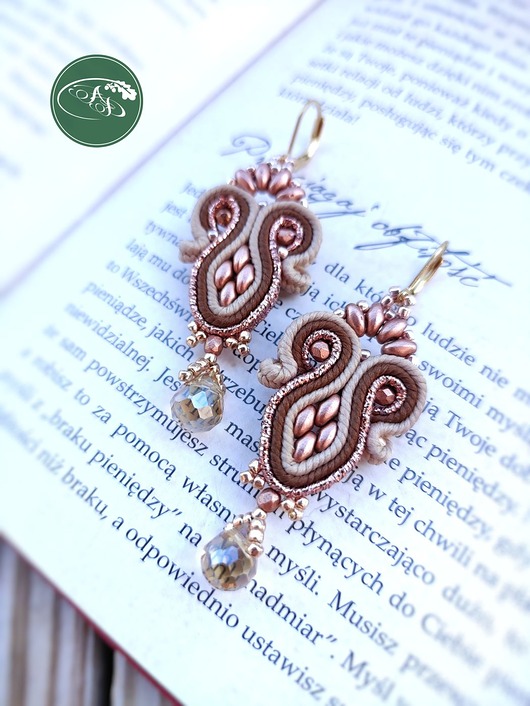 kolczyki soutache Kolczyki sutasz Little One Mocha Mousse