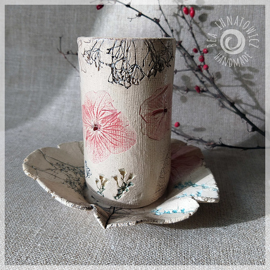 kubki FLORA - piękny ceramiczny zestaw do picia kawy, herbaty