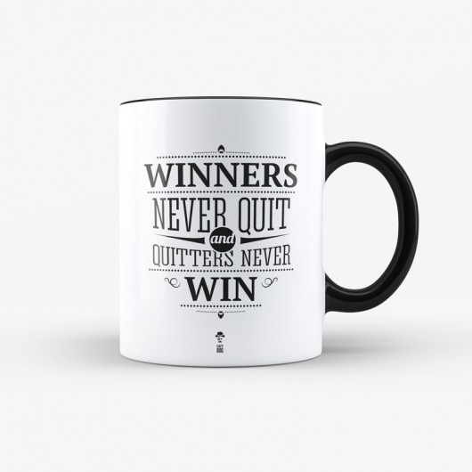 Kubek Winners Never Quit - 330ml LazyDog