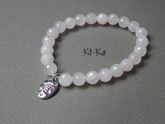 Pink and grey  3  - bransoletka KiKa pracownia