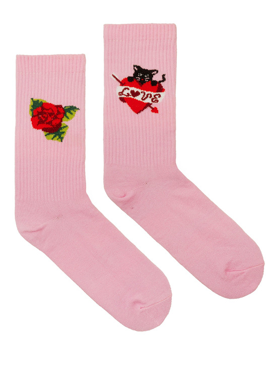 skarpetki męskie Skarpetki sportowe z bawełny organicznej zakochany kot