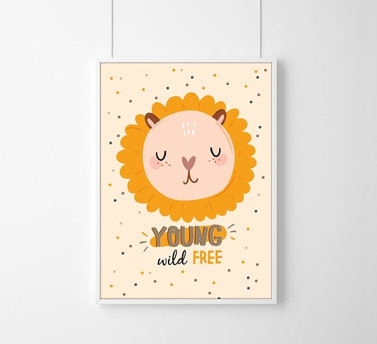 obrazy i plakaty do pokoju dziecięcego Plakat Young wild free