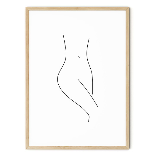Plakat abstrakcyjny One line body no. 8 myscandi