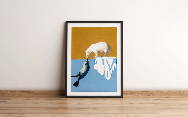 plakaty Plakat "Niedźwiedź i foka"