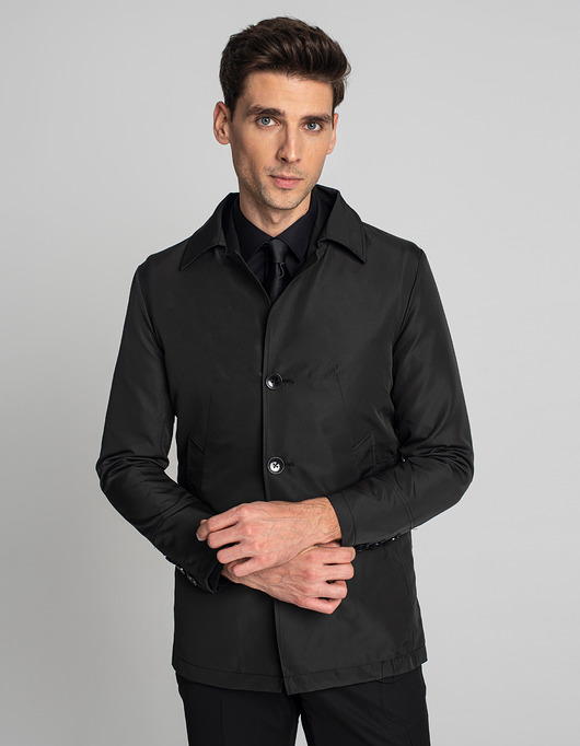 płaszcze i kurtki męskie płaszcz męski przejściowy alseria czarny