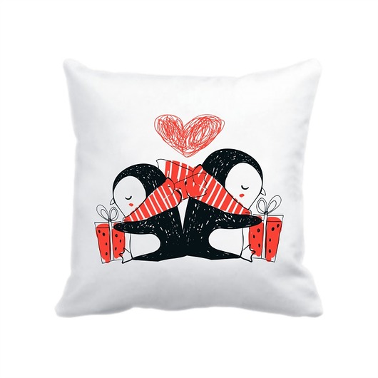 poszewka. zakochane pingwinki Love Life and Forest