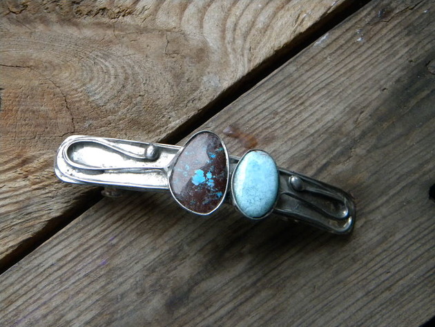 Larimar / magnezyt  - klamra Beata Trotter