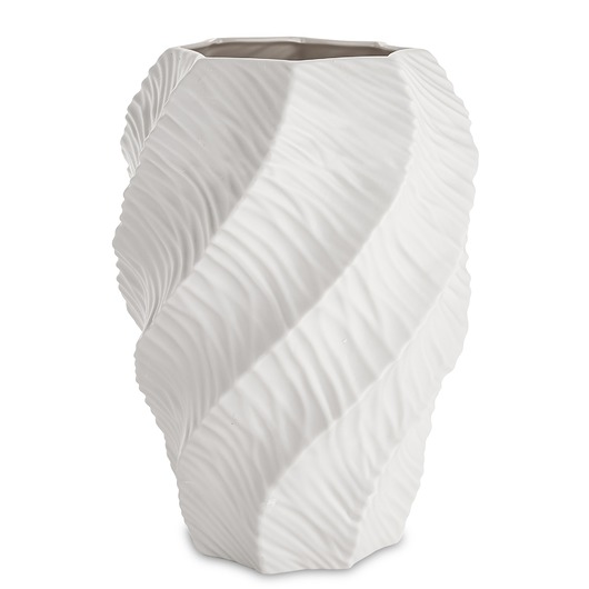 wazony Wazon porcelanowy 35,5x17x12 cm TWISTER biały