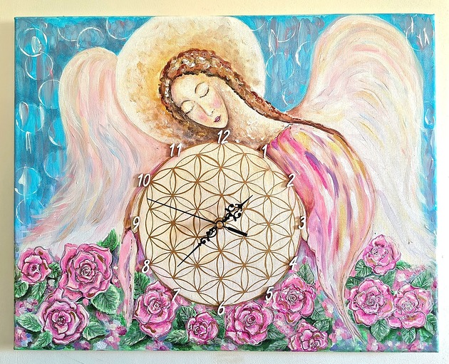 zegary Zegar ścienny Anioł Stróż