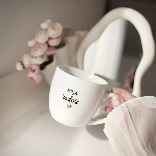 kubki Kubek 300 ml - Moja RADOŚĆ ZŁOTE SERCE