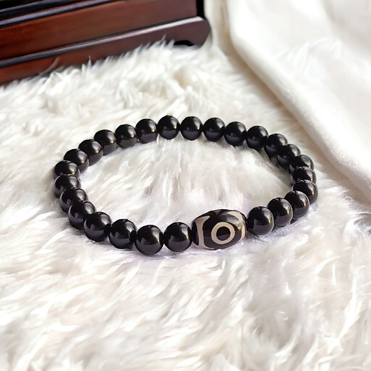 bransoletki z kamieni naturalnych Damska bransoletka : TALIZMAN : agat tybetański