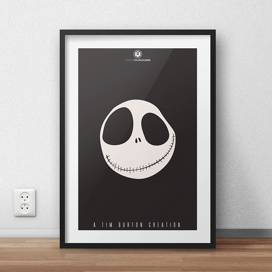 Tim Burton - Nightmare Before Christmas - plakat minimalmill