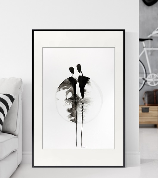 grafika 50X70 cm wykonana ręcznie MiniMalArt