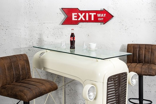 Dekoracja ścienna Exit Way Out czerwona 55cm Home Design