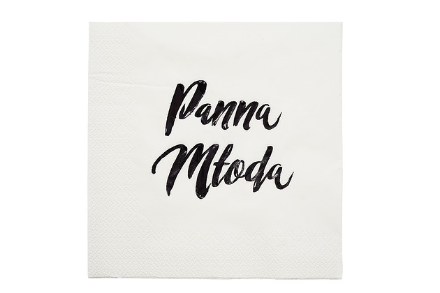 Serwetka z napisem Panna Młoda 2 szt Dekoracja Unique Tattoo