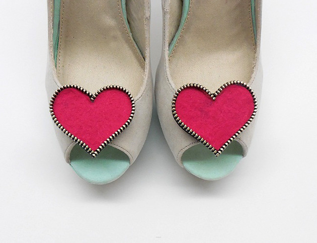 Klipsy do butów Coquet - I love U / Fuchsia Coquet