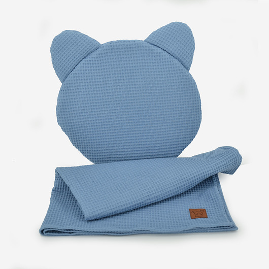 kocyki, kołderki, pościel dla dzieci Otulacz z wafelka  Jeans