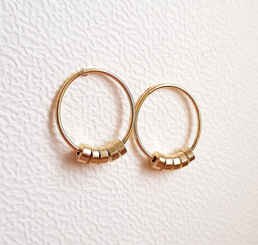 kolczyki pozłacane Kolczyki pozłacane Pierścienie na Orbicie