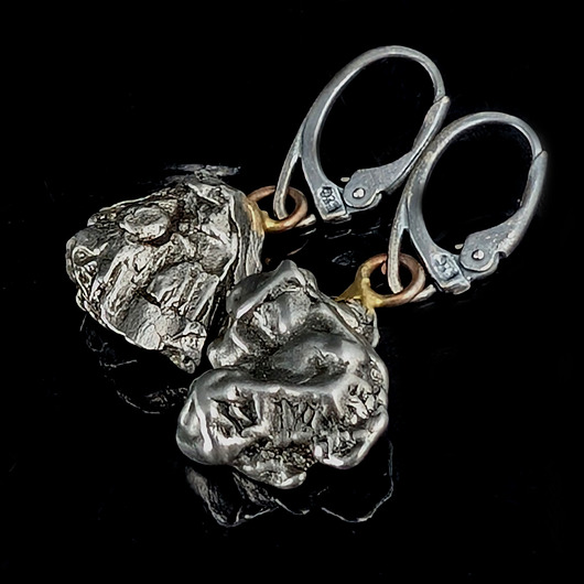 kolczyki srebrne Kolczyki srebrne kosmiczne meteoryty