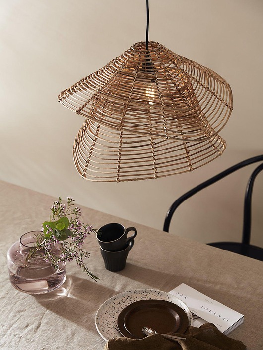 lampy wiszące Ręcznie wykonana lampa wisząca Olga 51 cm  z rattanu