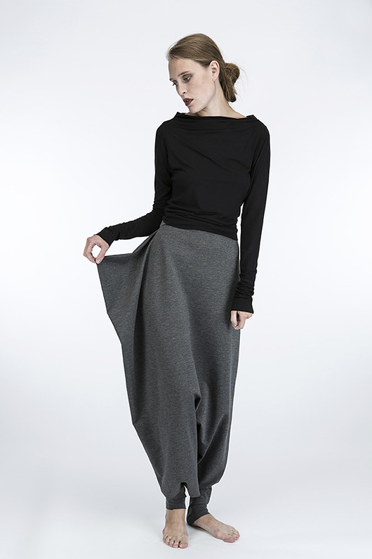 spodnie materiałowe damskie sarouel pants