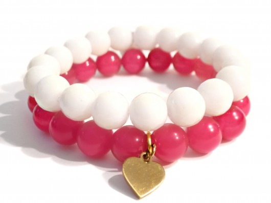 Letnia Promocja! Bransoletki 'Pink Berry' labonita