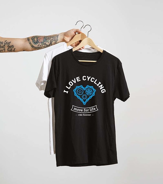 t-shirty męskie Koszulka T-SHIRT. I love cycling