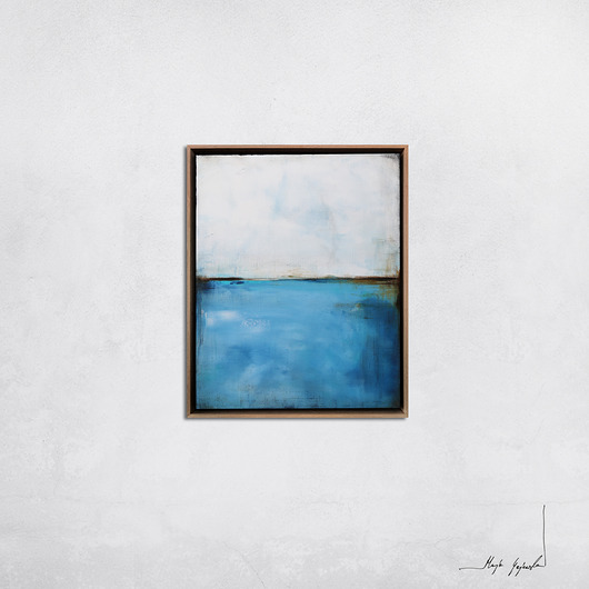 obrazy Obraz olejny - Błękit i biel XXII (oprawiony w ramę)