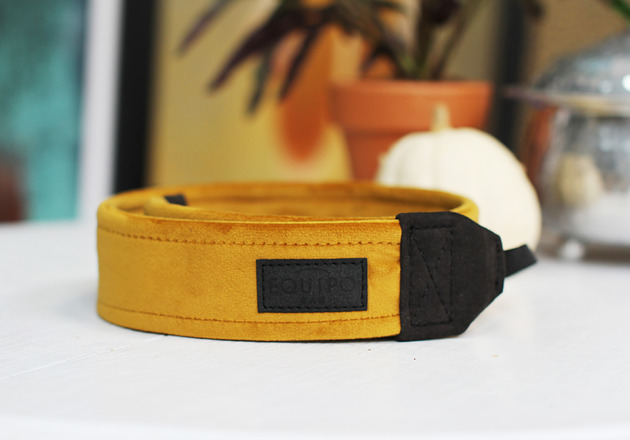 Pasek do aparatu Camera Strap miodowy welur equipo