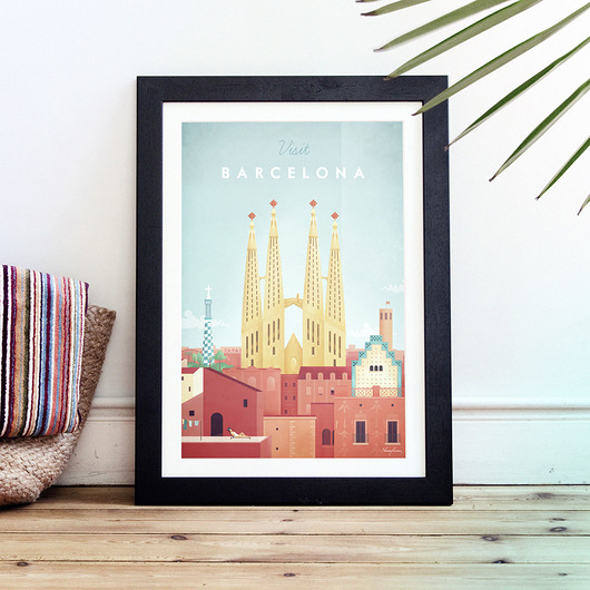 Barcelona - vintage plakat 50x70 cm minimalmill