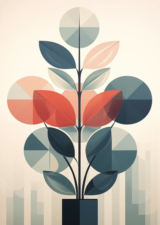 plakaty Oryginalny plakat pt. Geometria roślin II