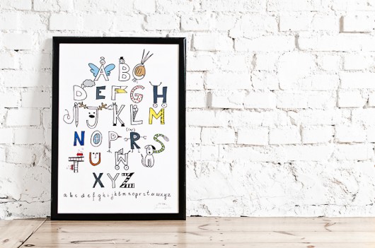 Plakat edukacyjny LITERKI / ABC POSTER Tiu Tiu pracownia rysunku